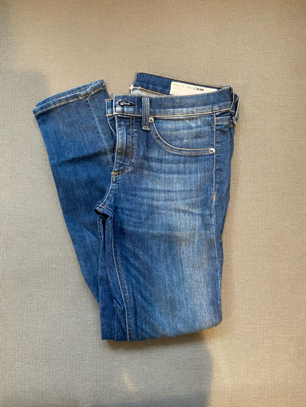 rag & bone Slim Straight Blue Denim Jeans